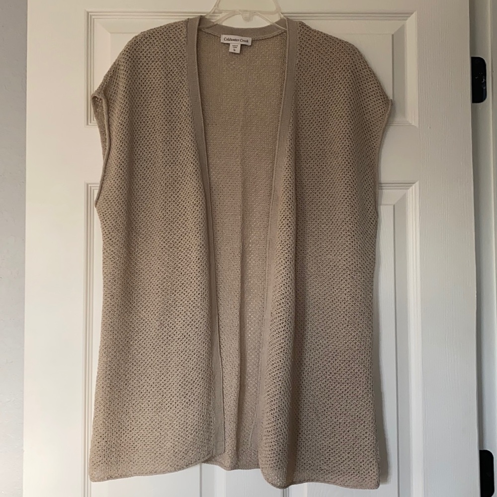 Coldwater Creek Tan Sweater Vest